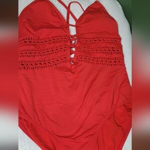 Bathing Suit, red, Large, Ambrielle